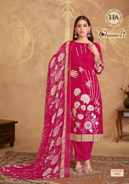 Chameli Harshit Fashion Pure Viscose Pant Style Suits Wholesaler Ahmedabad