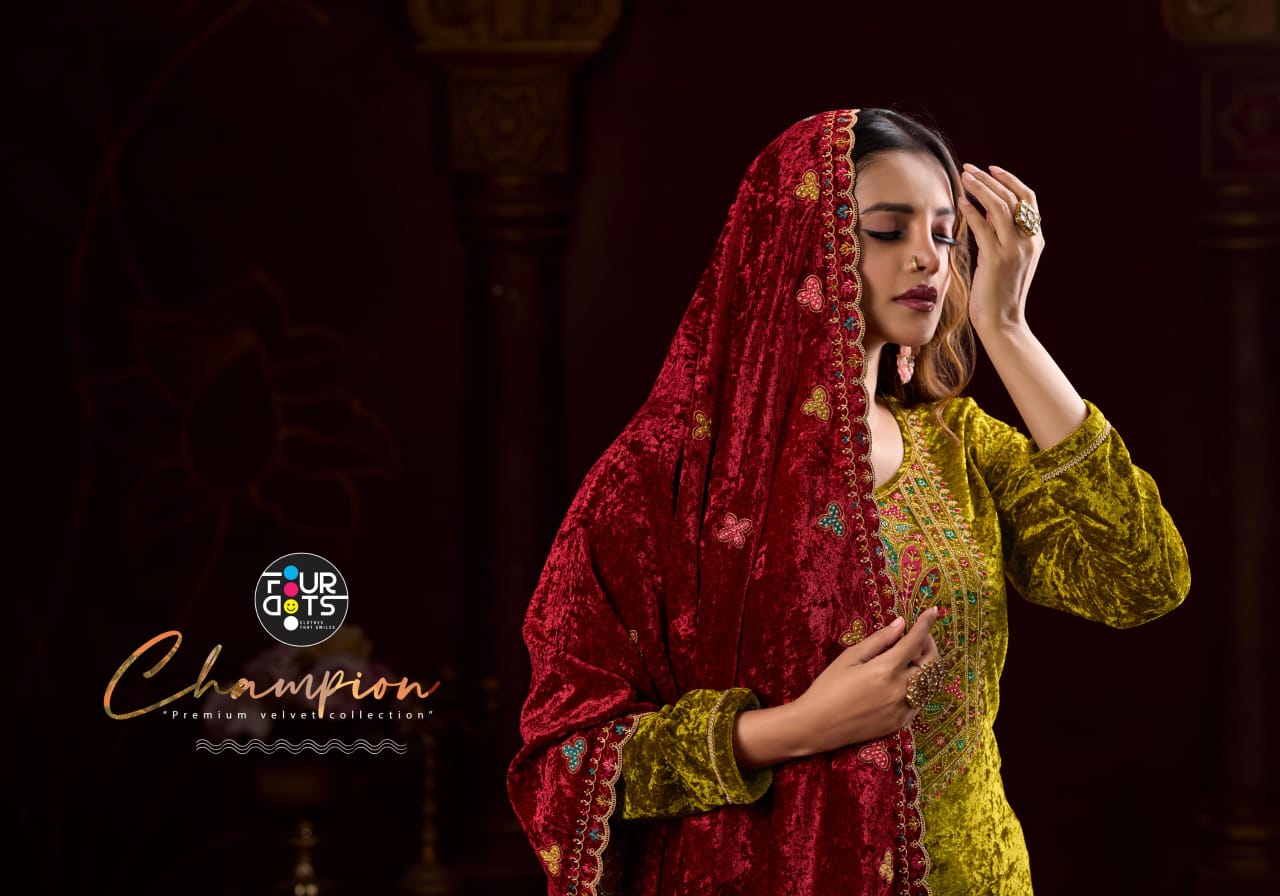 Champion Four Dots Velvet Suits Wholesaler Gujarat