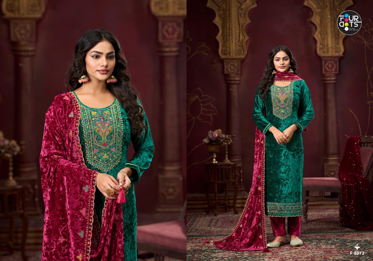 Champion Four Dots Velvet Suits Wholesaler Gujarat