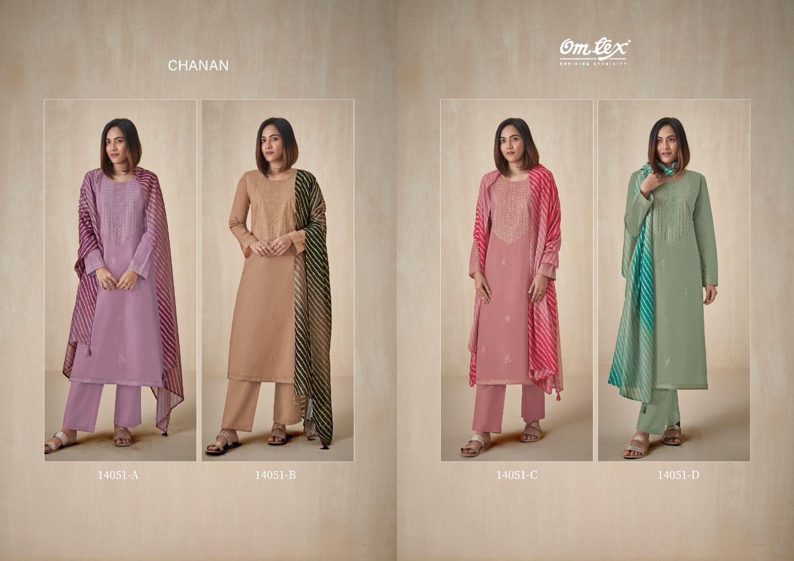 Chanan Omtex Lawn Cotton Pant Style Suits Supplier Ahmedabad