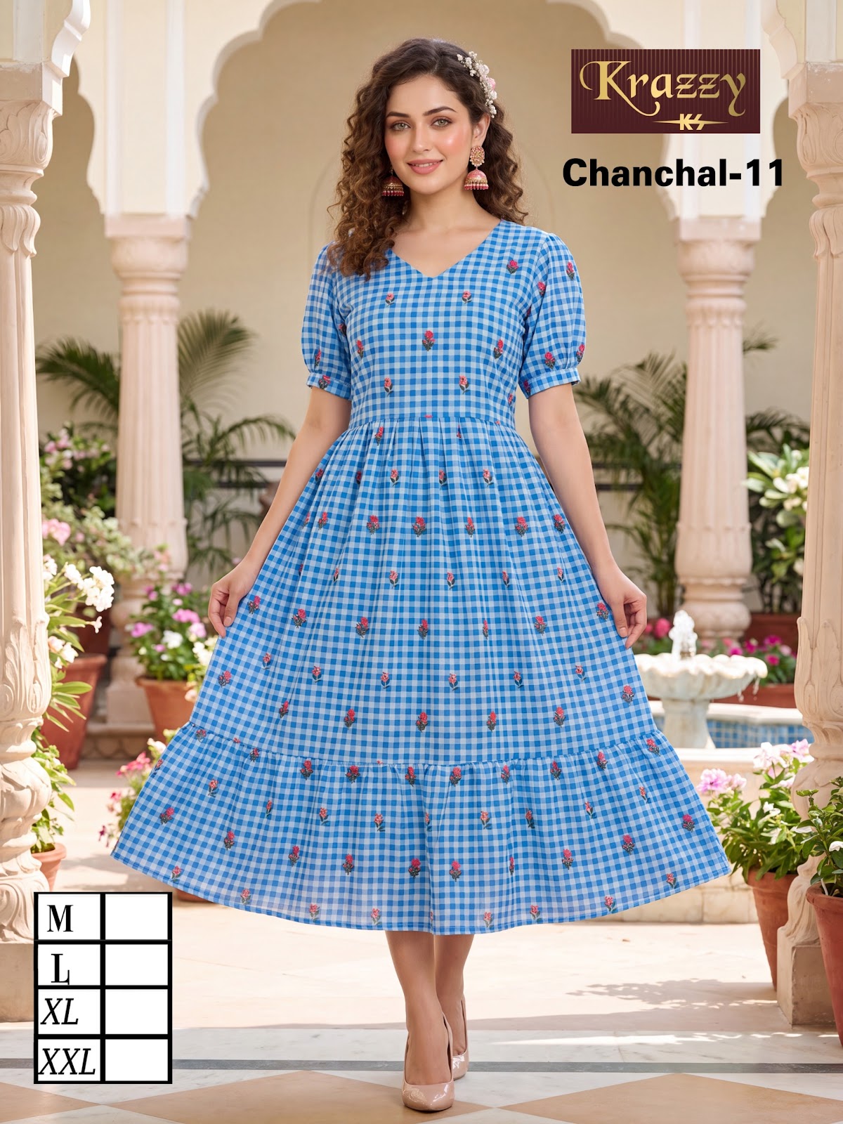 Chanchal Flair Kanha Linen Anarkali Kurtis Wholesale Rate