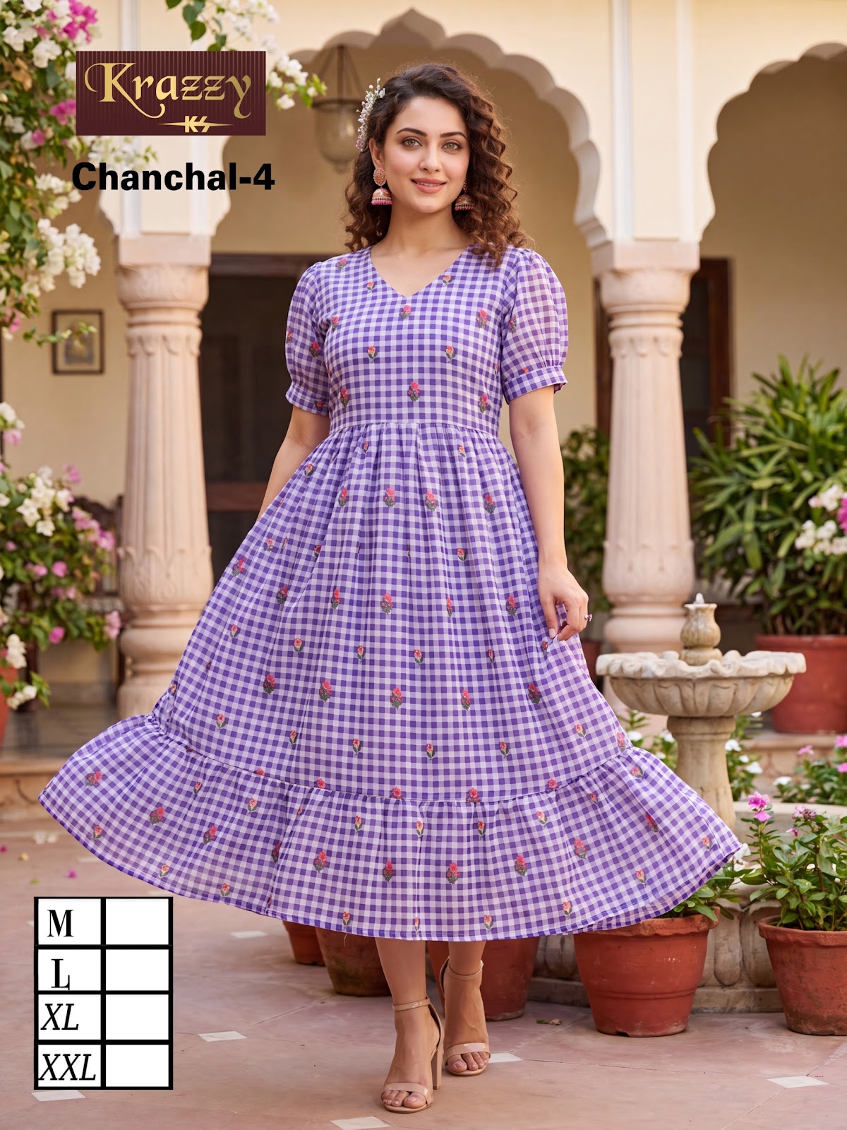 Chanchal Flair Kanha Linen Anarkali Kurtis Wholesale Rate