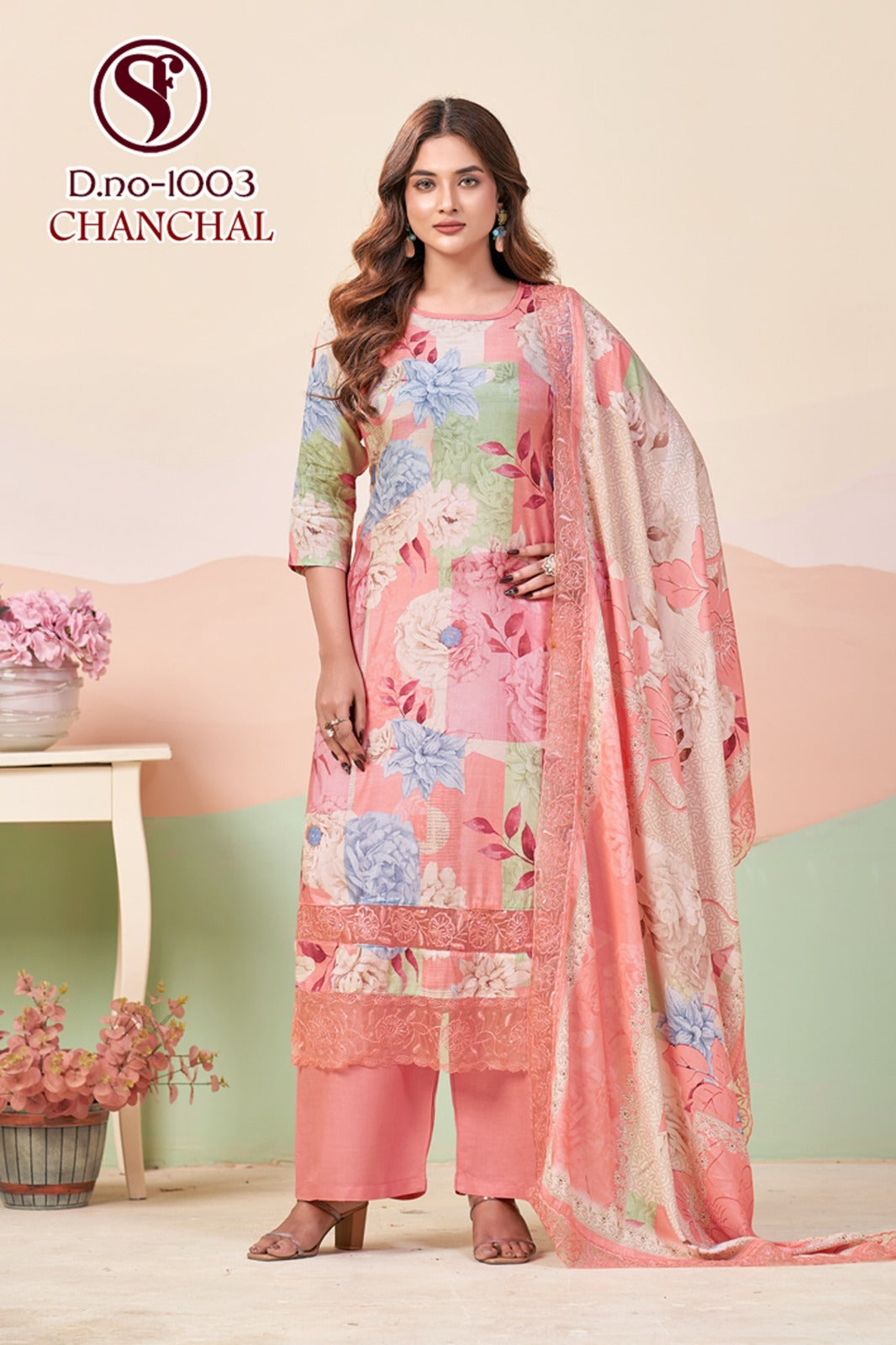 Chanchal Sweety Fashion Viscose Muslin Pant Style Suits Manufacturer Gujarat