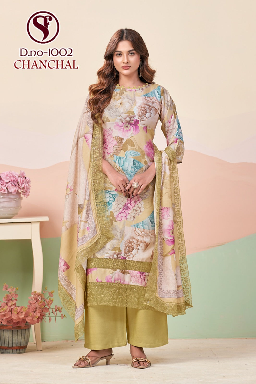 Chanchal Sweety Fashion Viscose Muslin Pant Style Suits Manufacturer Gujarat