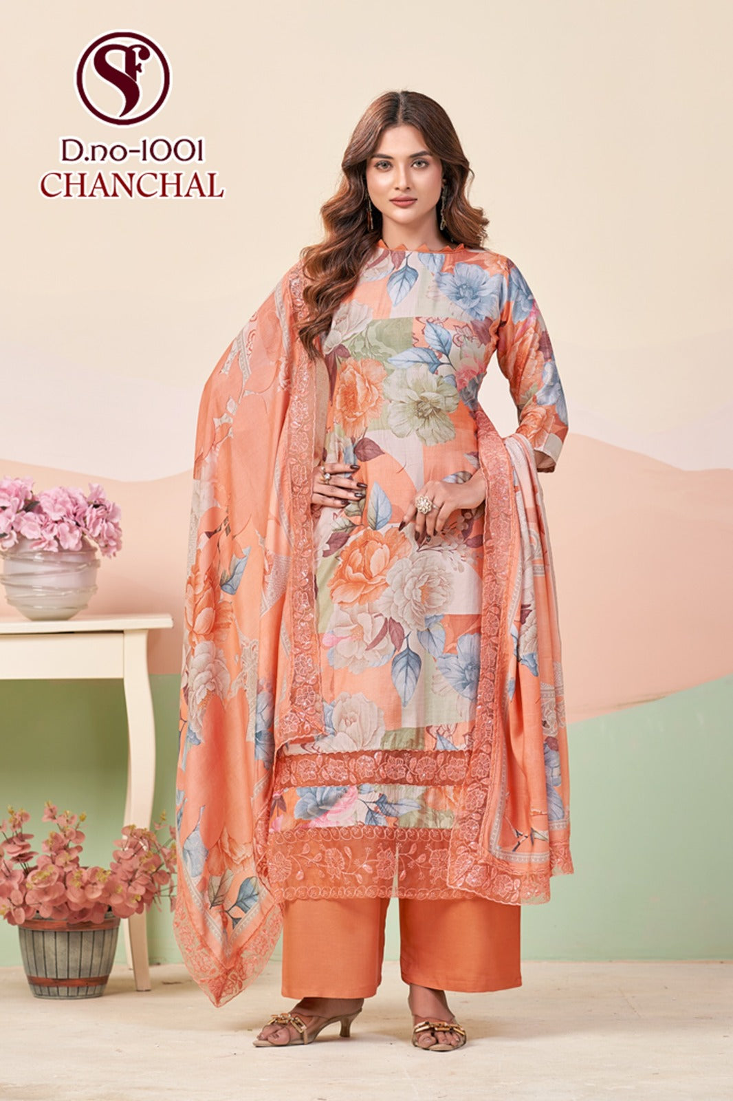 Chanchal Sweety Fashion Viscose Muslin Pant Style Suits Manufacturer Gujarat