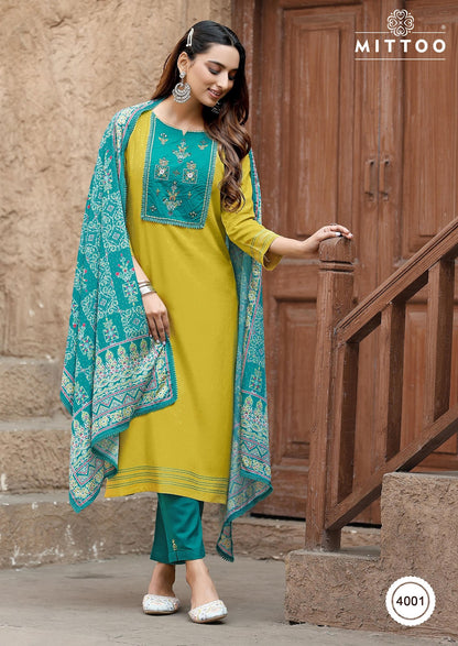 Chand Mittoo Rayon Readymade Suits Exporter India