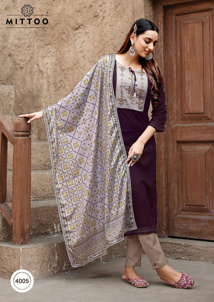 Chand Mittoo Rayon Readymade Suits Exporter India
