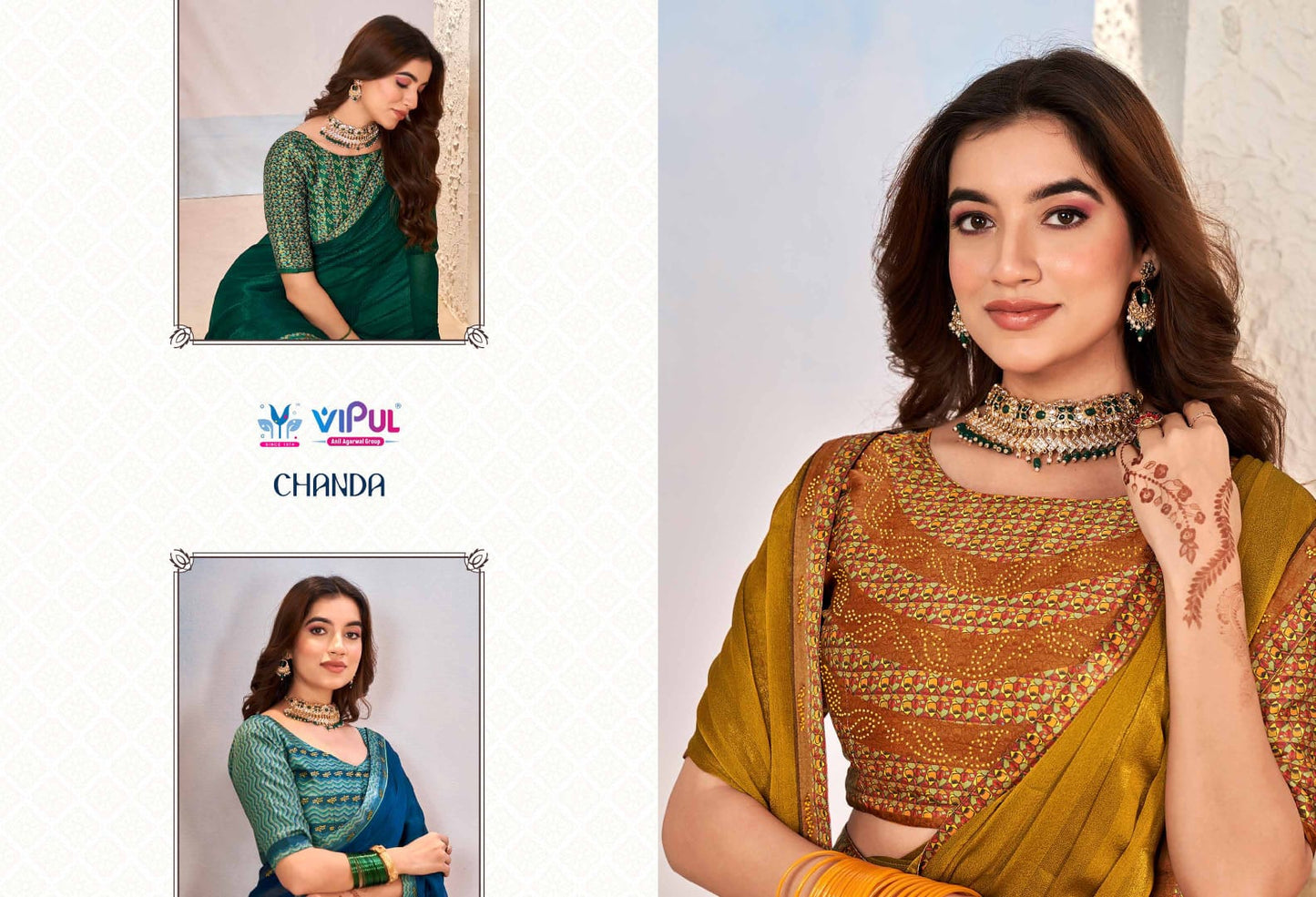 Chanda Vipul Silk Sarees Wholesale