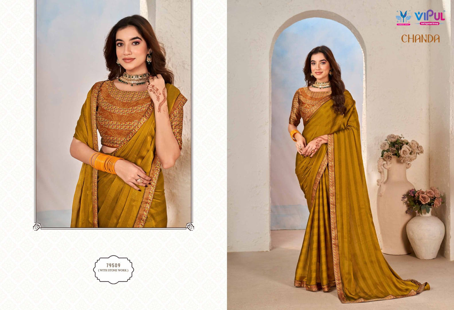 Chanda Vipul Silk Sarees Wholesale