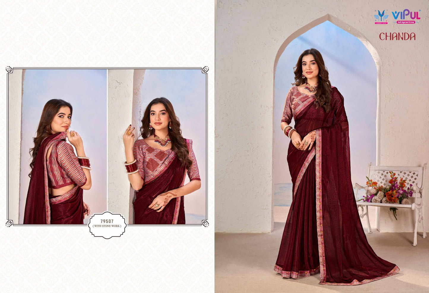 Chanda Vipul Silk Sarees Wholesale