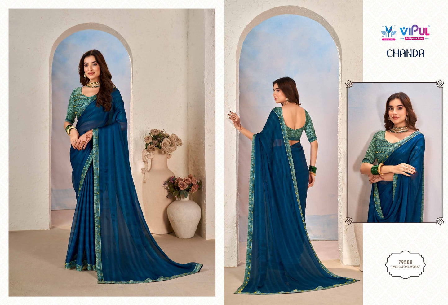 Chanda Vipul Silk Sarees Wholesale