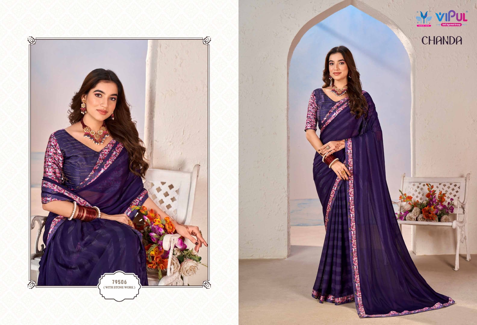 Chanda Vipul Silk Sarees Wholesale