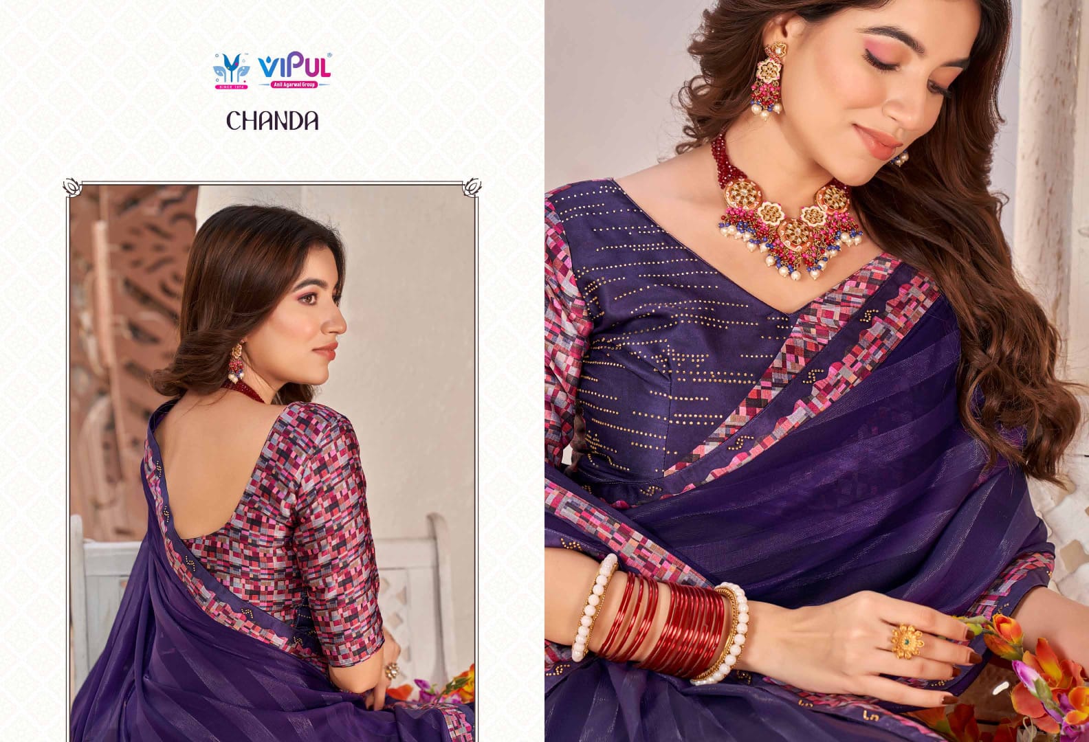 Chanda Vipul Silk Sarees Wholesale