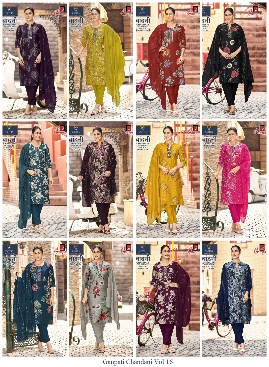 Chandani Vol 16 Ganpati Vatican Readymade Pant Style Suits Wholesaler