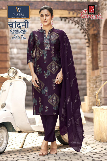 Chandani Vol 16 Ganpati Vatican Readymade Pant Style Suits Wholesaler