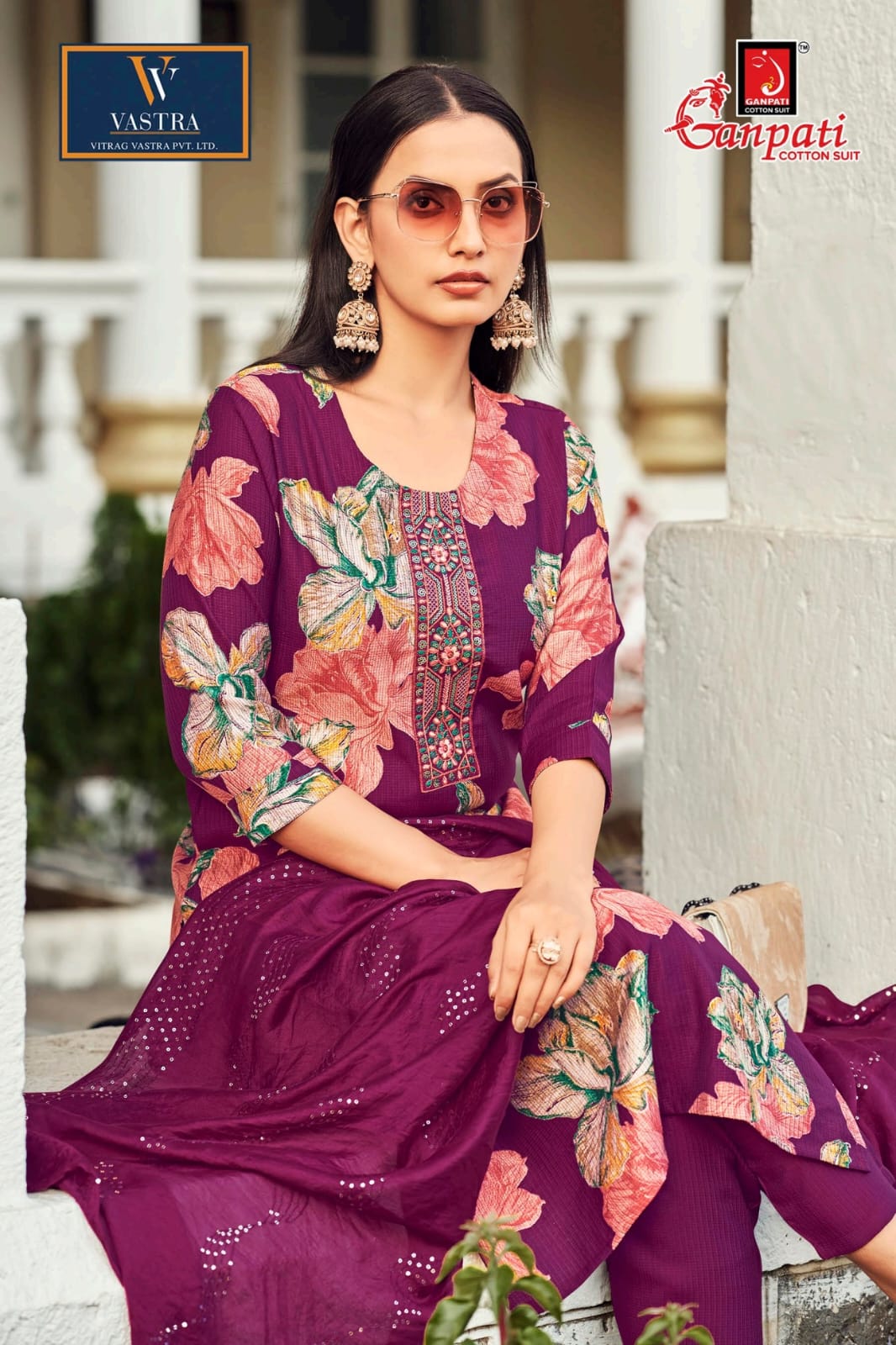 Chandani Vol 3 Vastra Ganpati Vatican Readymade Pant Style Suits Manufacturer