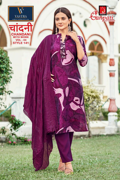 Chandani Vol 3 Vastra Ganpati Vatican Readymade Pant Style Suits Manufacturer