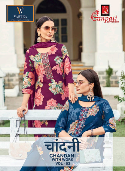 Chandani Vol 3 Vastra Ganpati Vatican Readymade Pant Style Suits Manufacturer