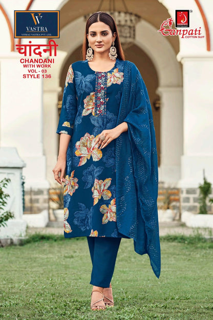 Chandani Vol 3 Vastra Ganpati Vatican Readymade Pant Style Suits Manufacturer
