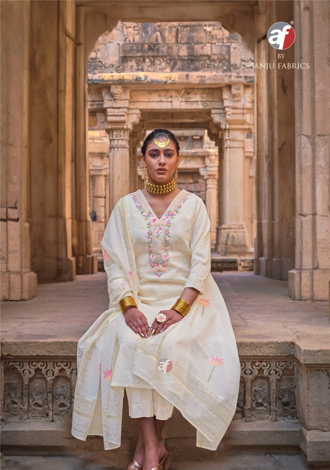Chandani Vol 4 Af Readymade Cotton Pant Suits Manufacturer India