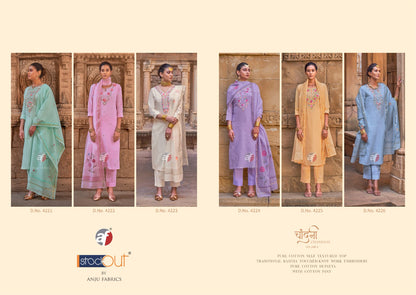Chandani Vol 4 Af Readymade Cotton Pant Suits Manufacturer India