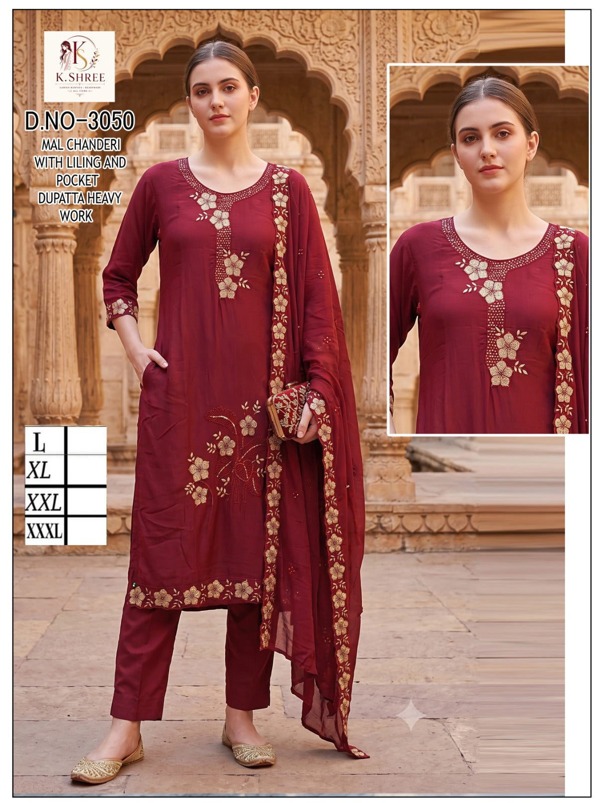 Chanderi 0710 K Shree Mal Readymade Pant Style Suits Wholesale Rate