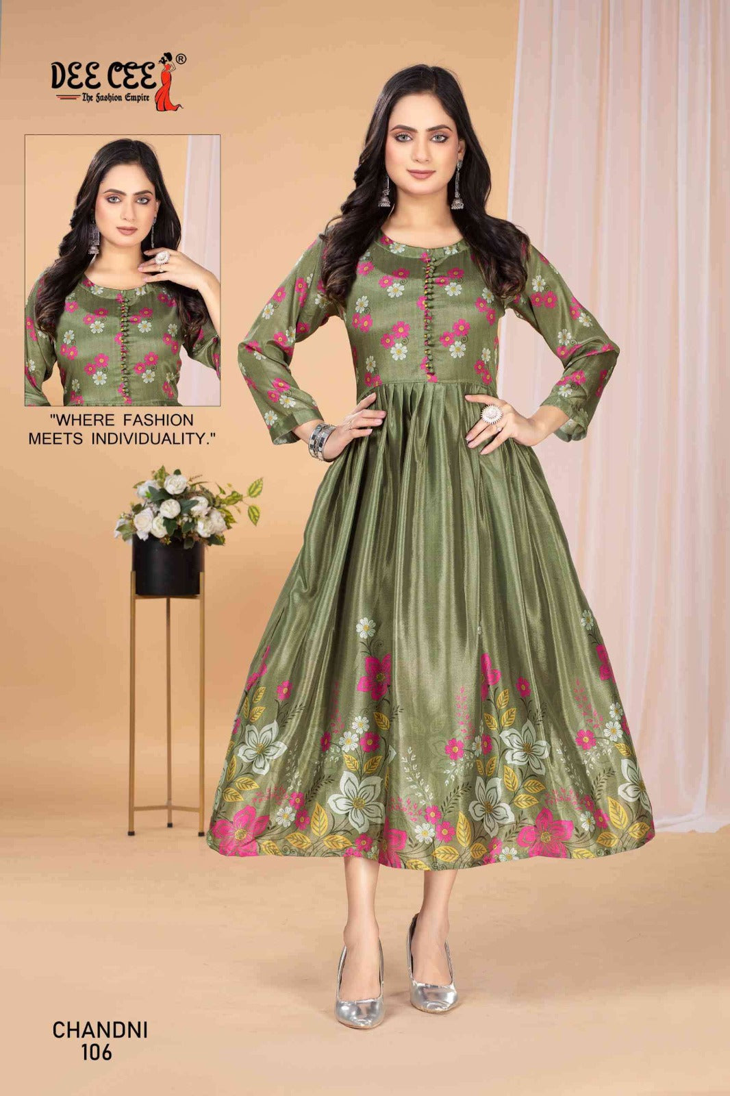 Chandni Deecee Silk Anarkali Kurtis Supplier