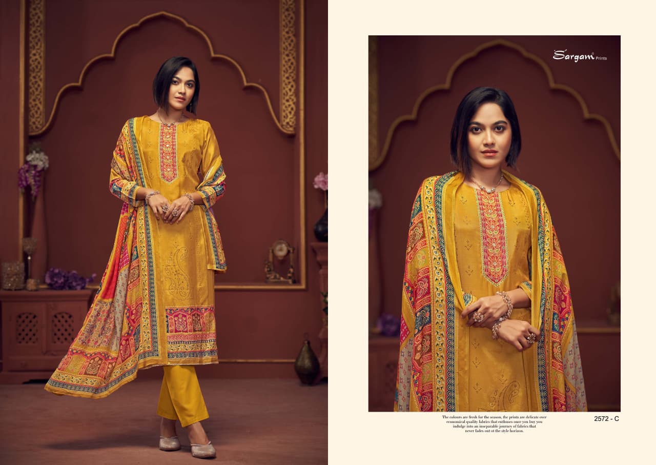 Chandni Vol 2 Sargam Prints Pure Bemberg Muslin Pant Style Suits Wholesale Price