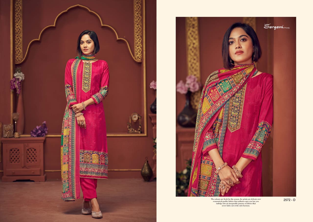 Chandni Vol 2 Sargam Prints Pure Bemberg Muslin Pant Style Suits Wholesale Price