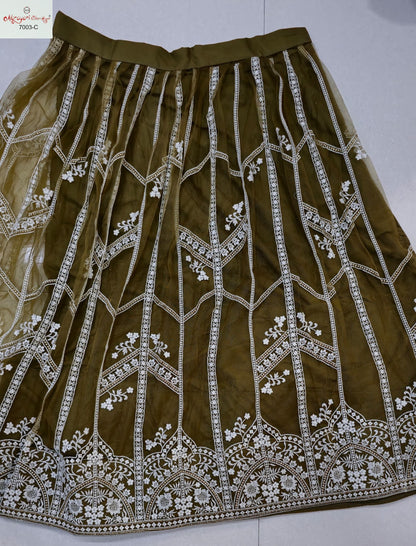 Chandrakala Vol 1 7003Abcd Narayani Fashion House Butterfly Net Lehenga Choli Exporter India