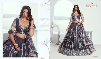 Chandrakala Vol 1 7003Abcd Narayani Fashion House Butterfly Net Lehenga Choli Exporter India