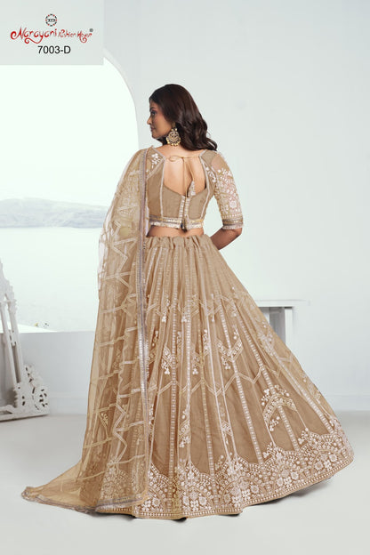 Chandrakala Vol 1 7003Abcd Narayani Fashion House Butterfly Net Lehenga Choli Exporter India