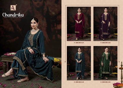 Chandrika Alok Velvet Suits Supplier India
