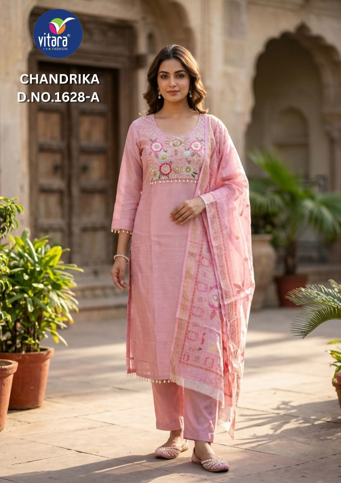 Chandrika Vitara Lilen Readymade Pant Style Suits Exporter India