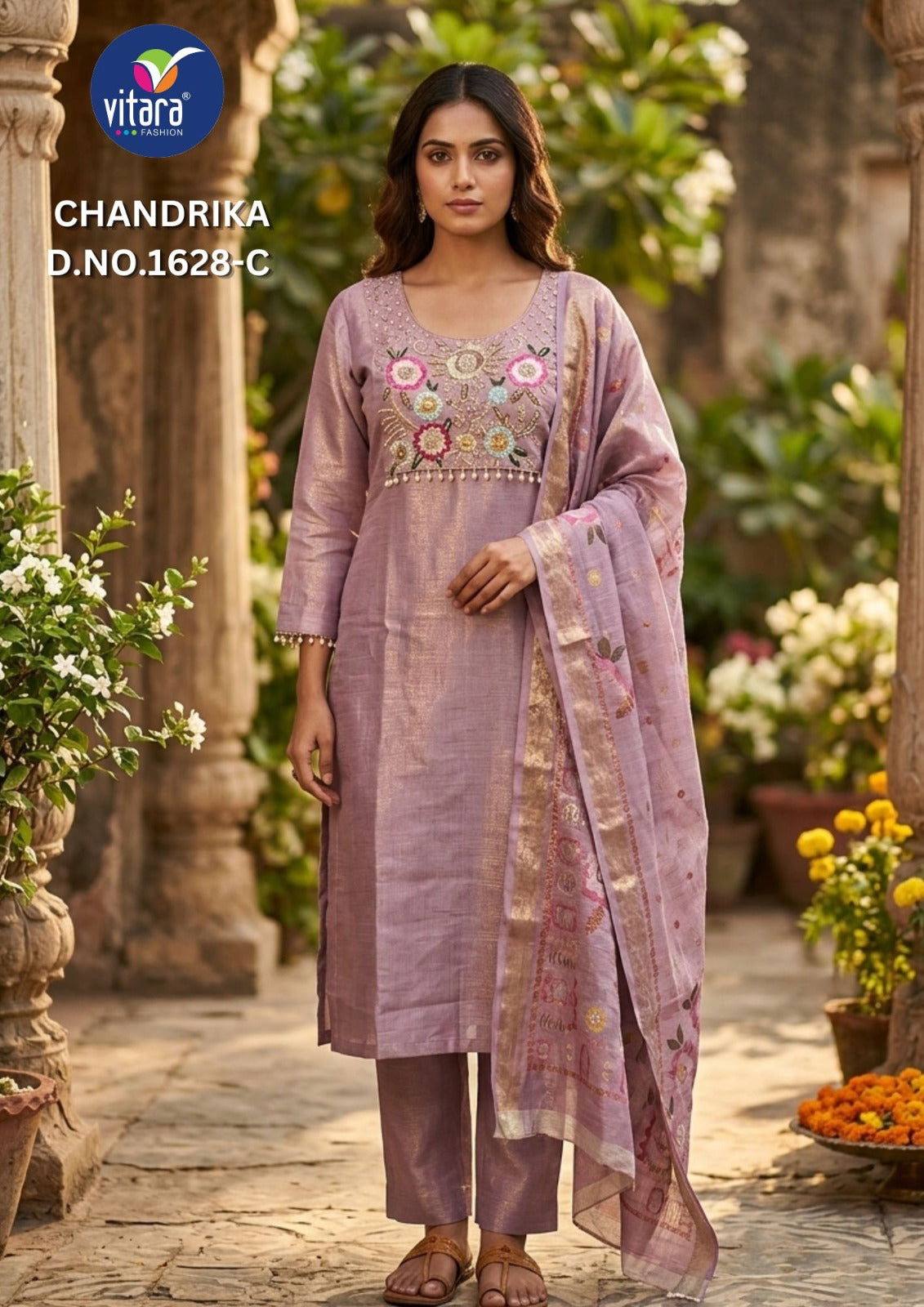 Chandrika Vitara Lilen Readymade Pant Style Suits Exporter India