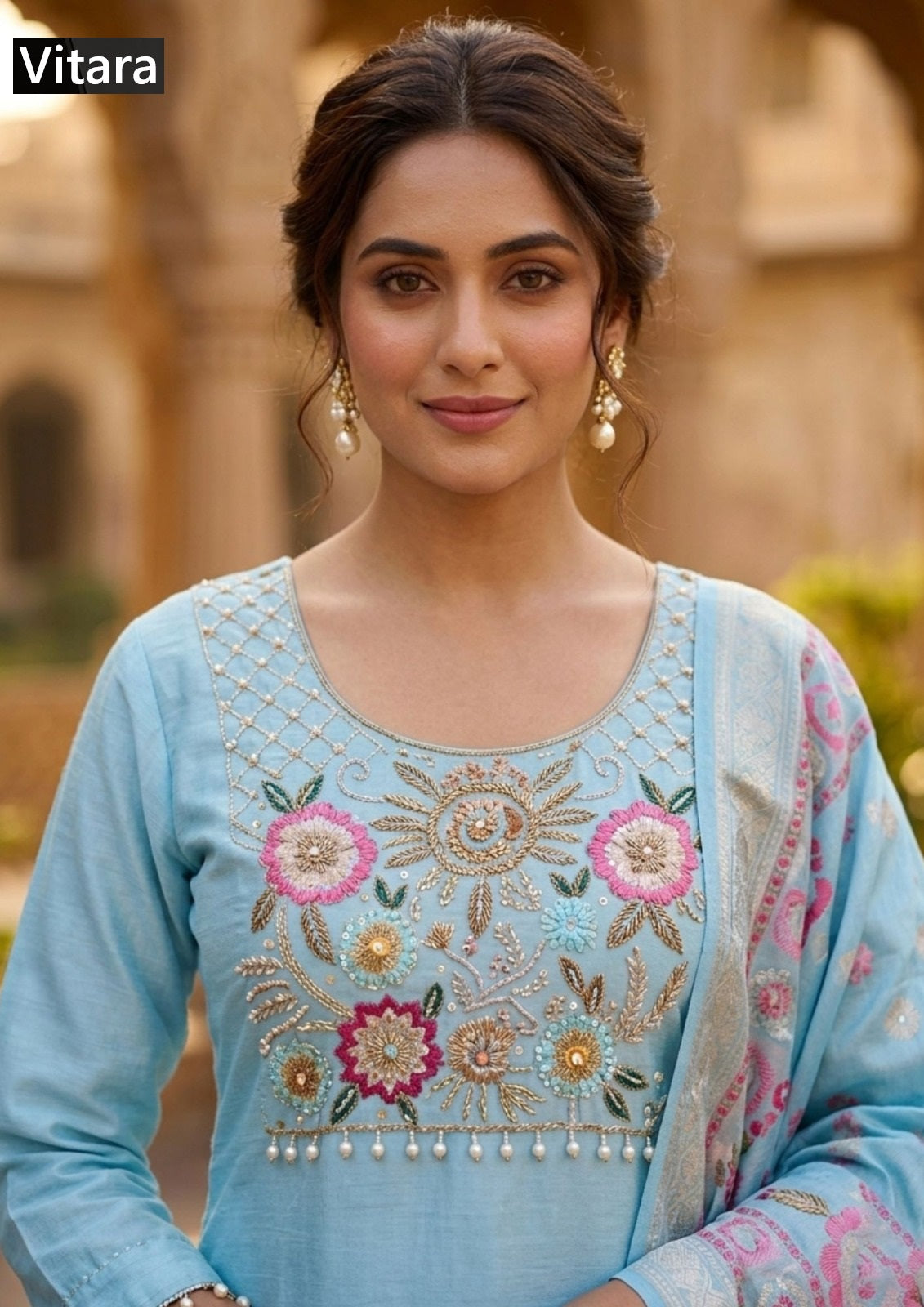 Chandrika Vitara Lilen Readymade Pant Style Suits Exporter India