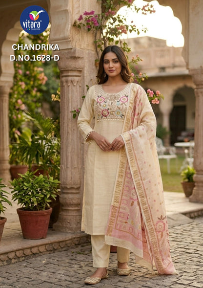 Chandrika Vitara Lilen Readymade Pant Style Suits Exporter India
