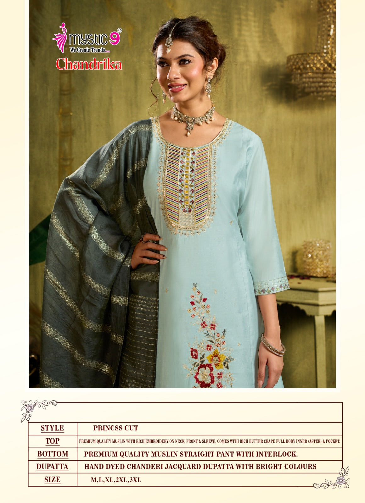 Chandrika Vol 1 Mystic 9 Roman Silk Readymade Anarkali Suits Wholesale Price
