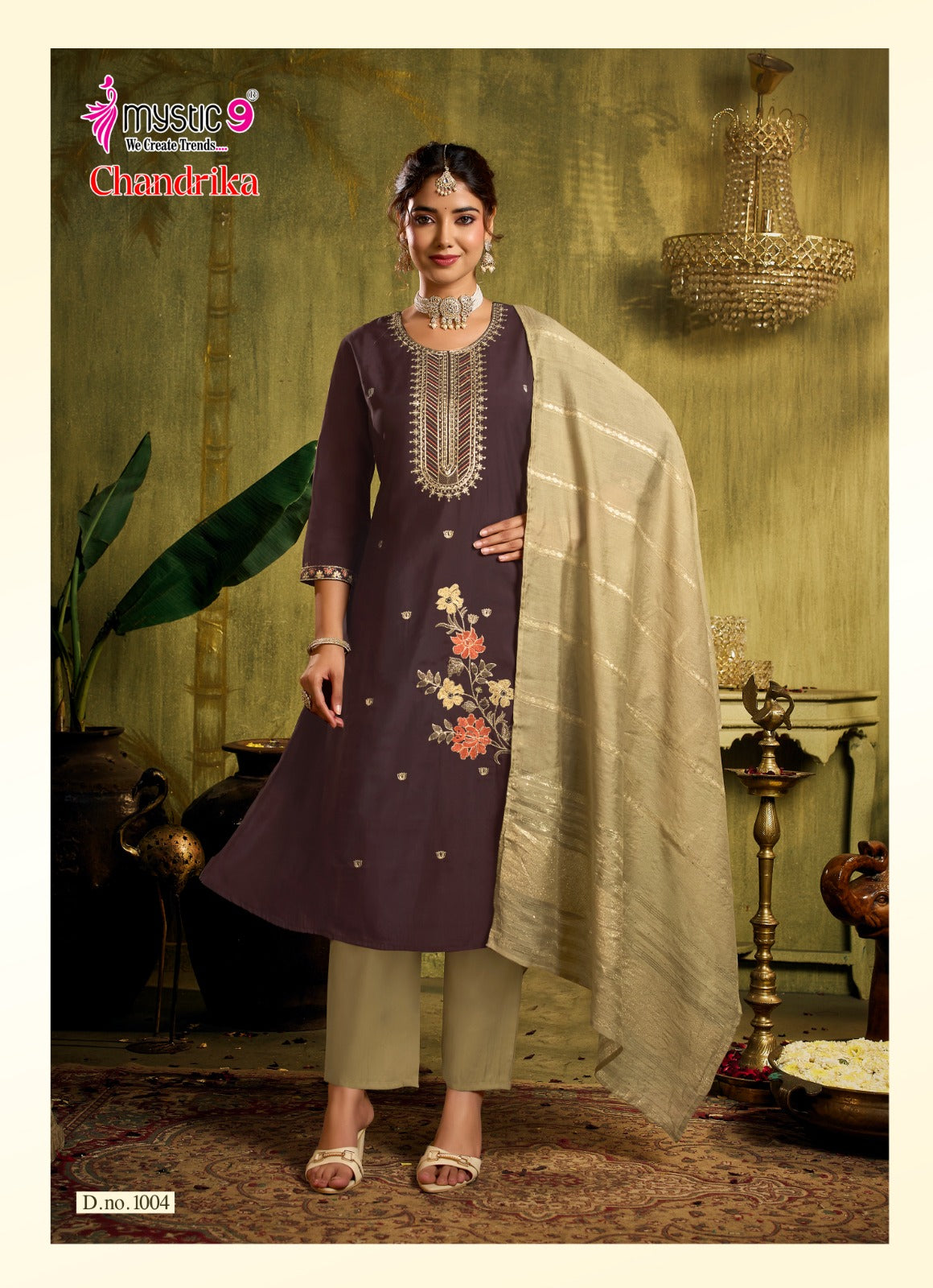 Chandrika Vol 1 Mystic 9 Roman Silk Readymade Anarkali Suits Wholesale Price