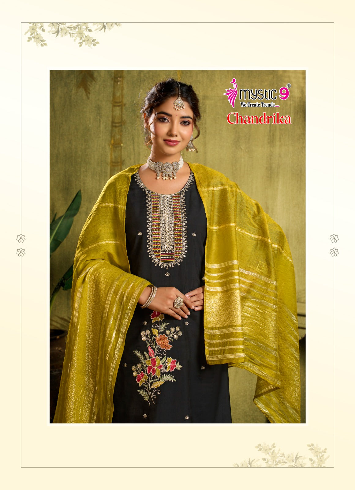 Chandrika Vol 1 Mystic 9 Roman Silk Readymade Anarkali Suits Wholesale Price