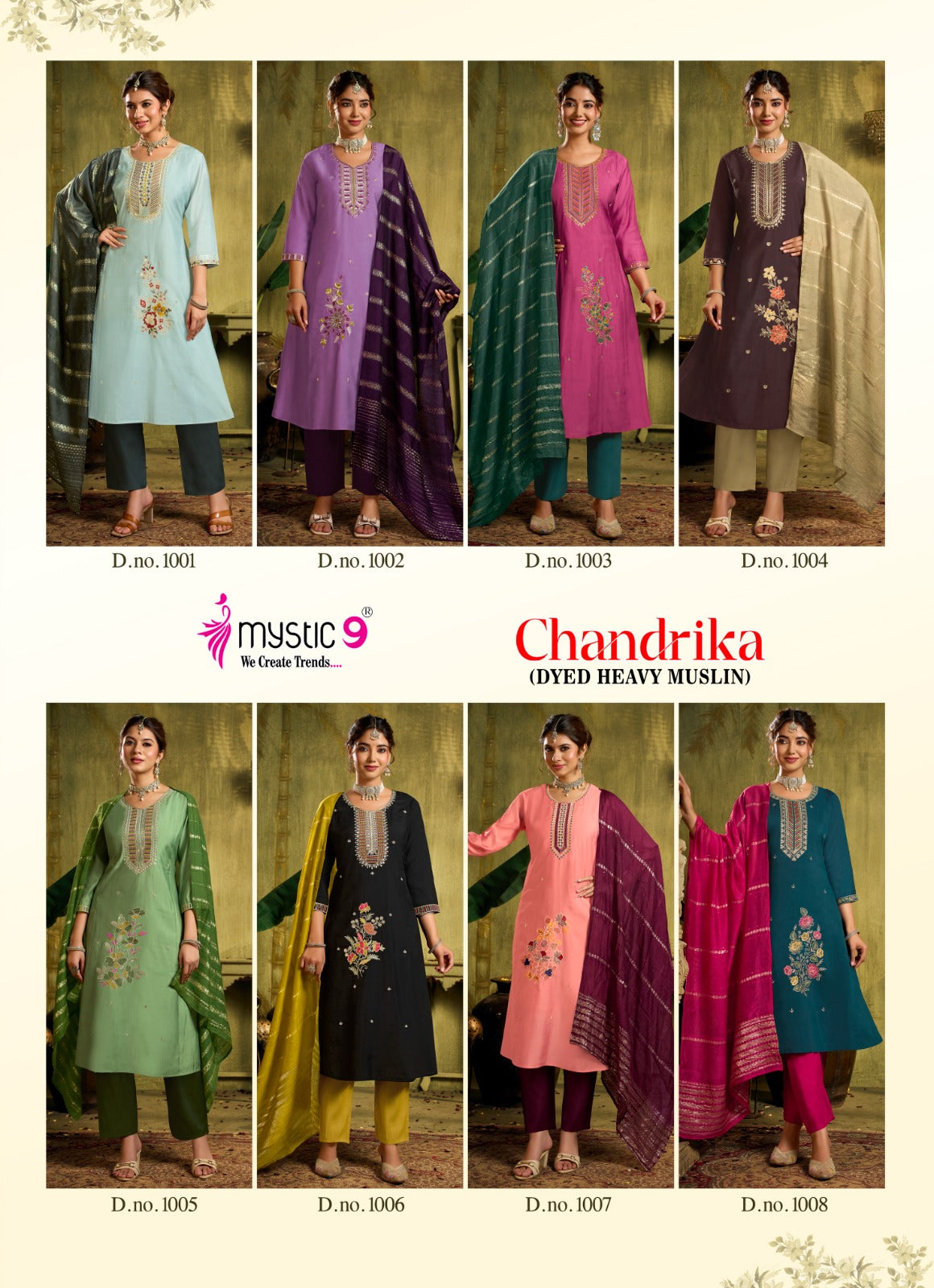 Chandrika Vol 1 Mystic 9 Roman Silk Readymade Anarkali Suits Wholesale Price