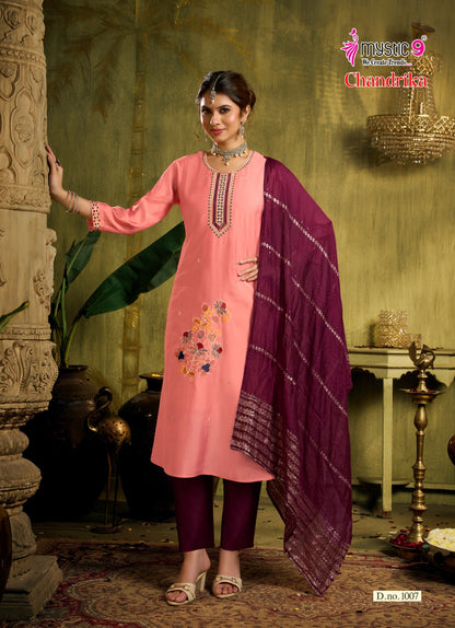 Chandrika Vol 1 Mystic 9 Roman Silk Readymade Anarkali Suits Wholesale Price