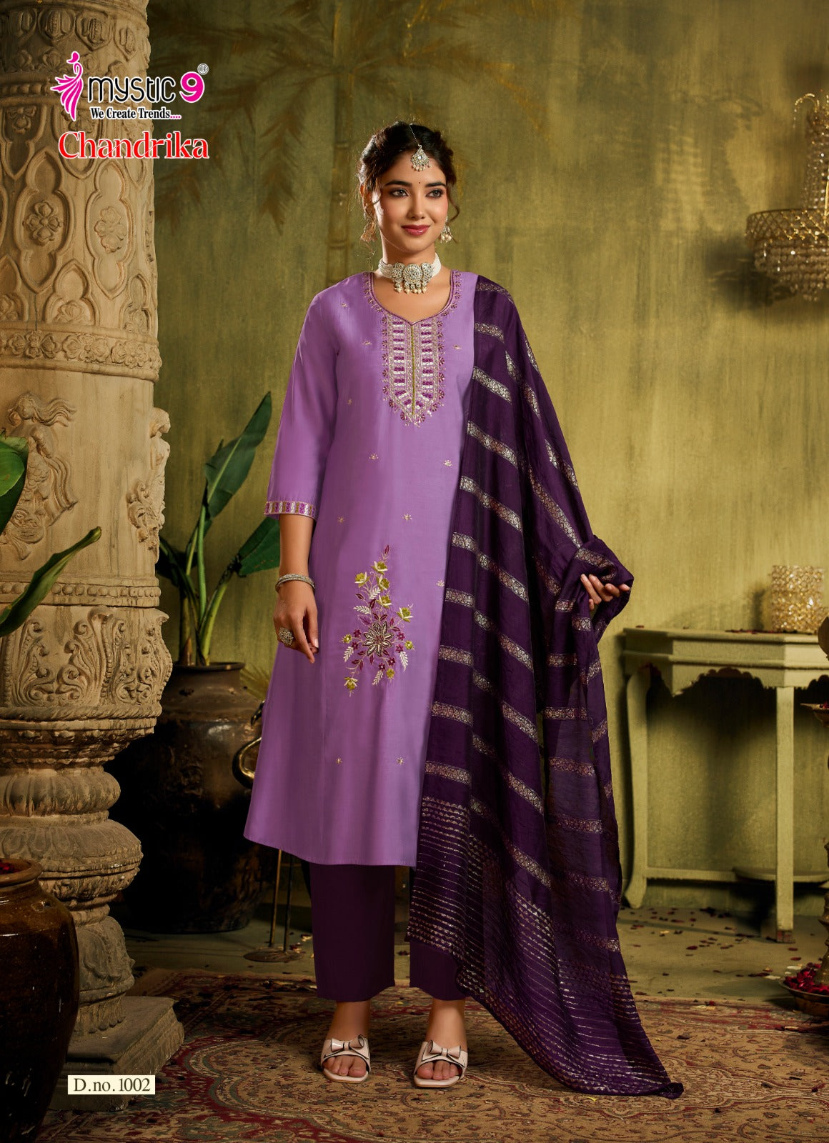 Chandrika Vol 1 Mystic 9 Roman Silk Readymade Anarkali Suits Wholesale Price