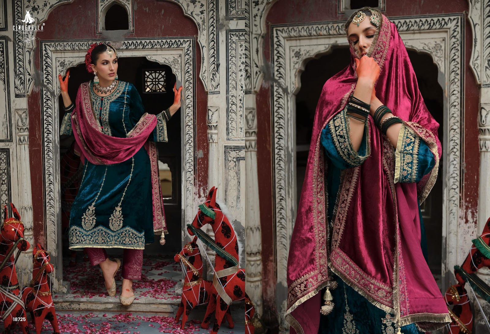 Chandrima Cinderella Velvet Suits Wholesaler Gujarat