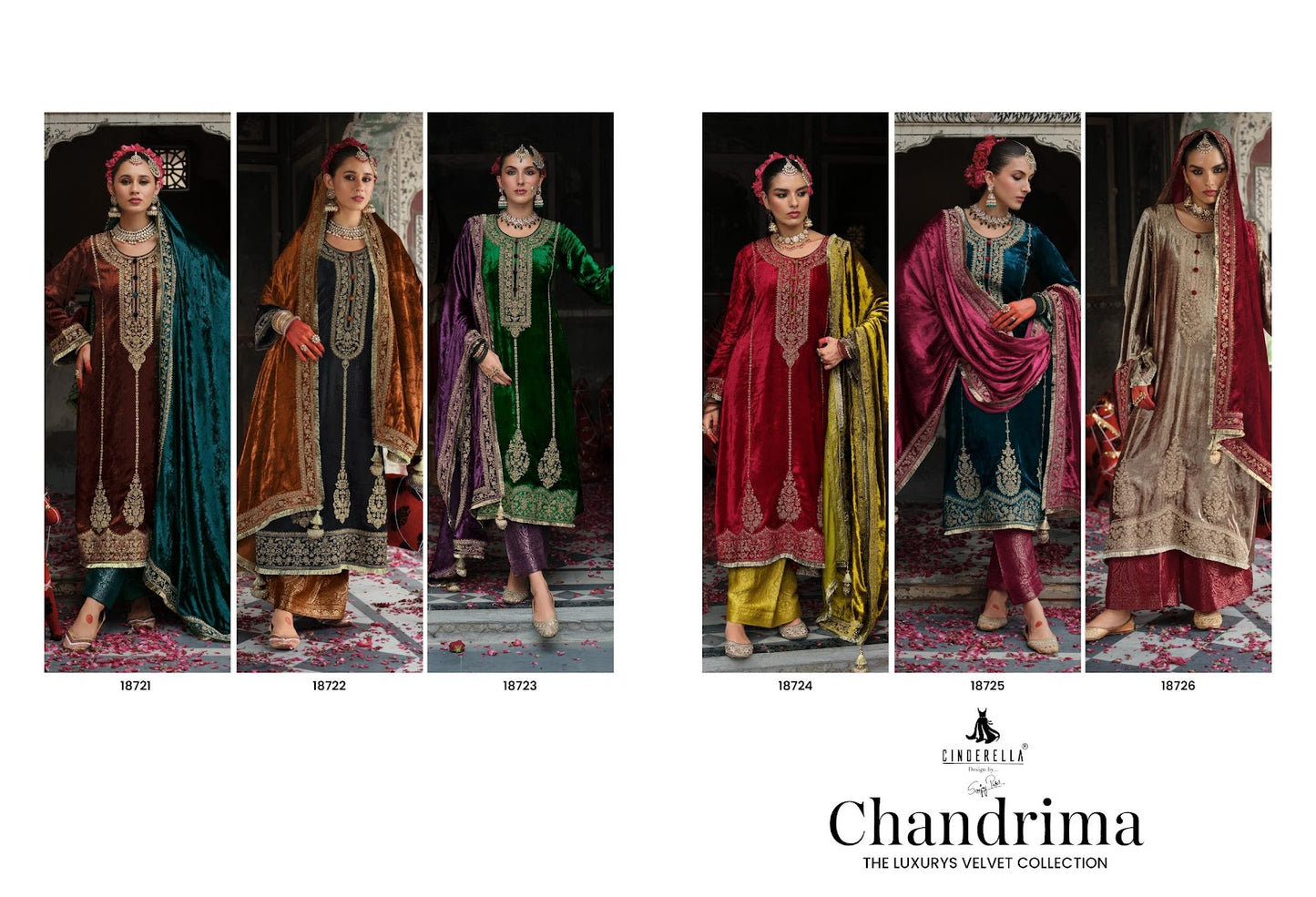 Chandrima Cinderella Velvet Suits Wholesaler Gujarat