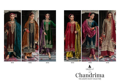 Chandrima Cinderella Velvet Suits Wholesaler Gujarat