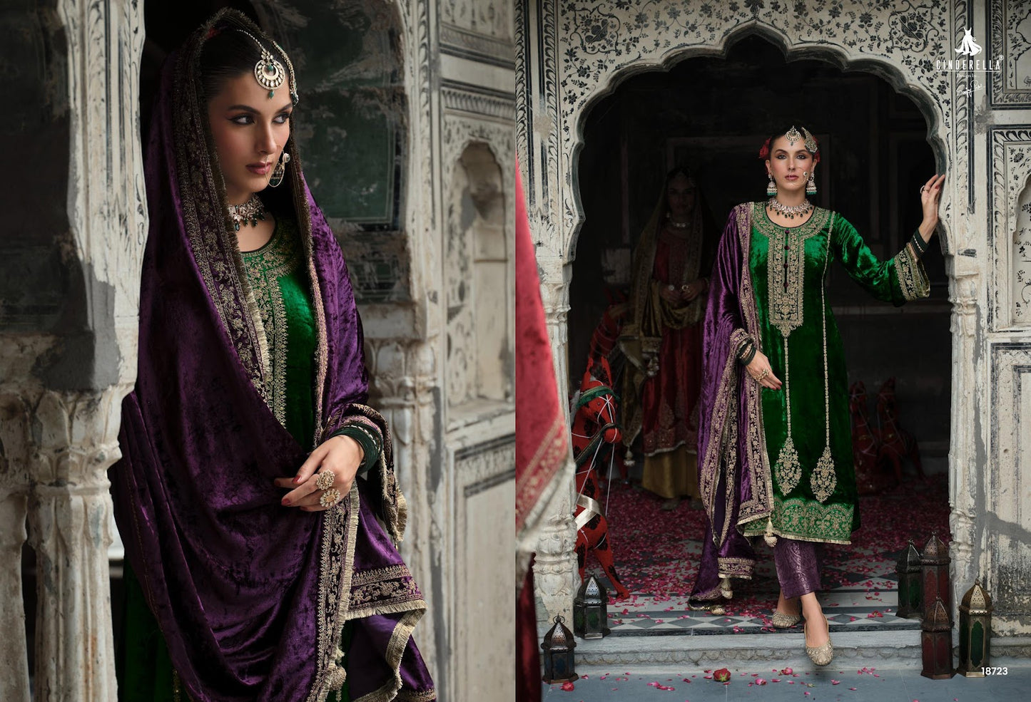 Chandrima Cinderella Velvet Suits Wholesaler Gujarat