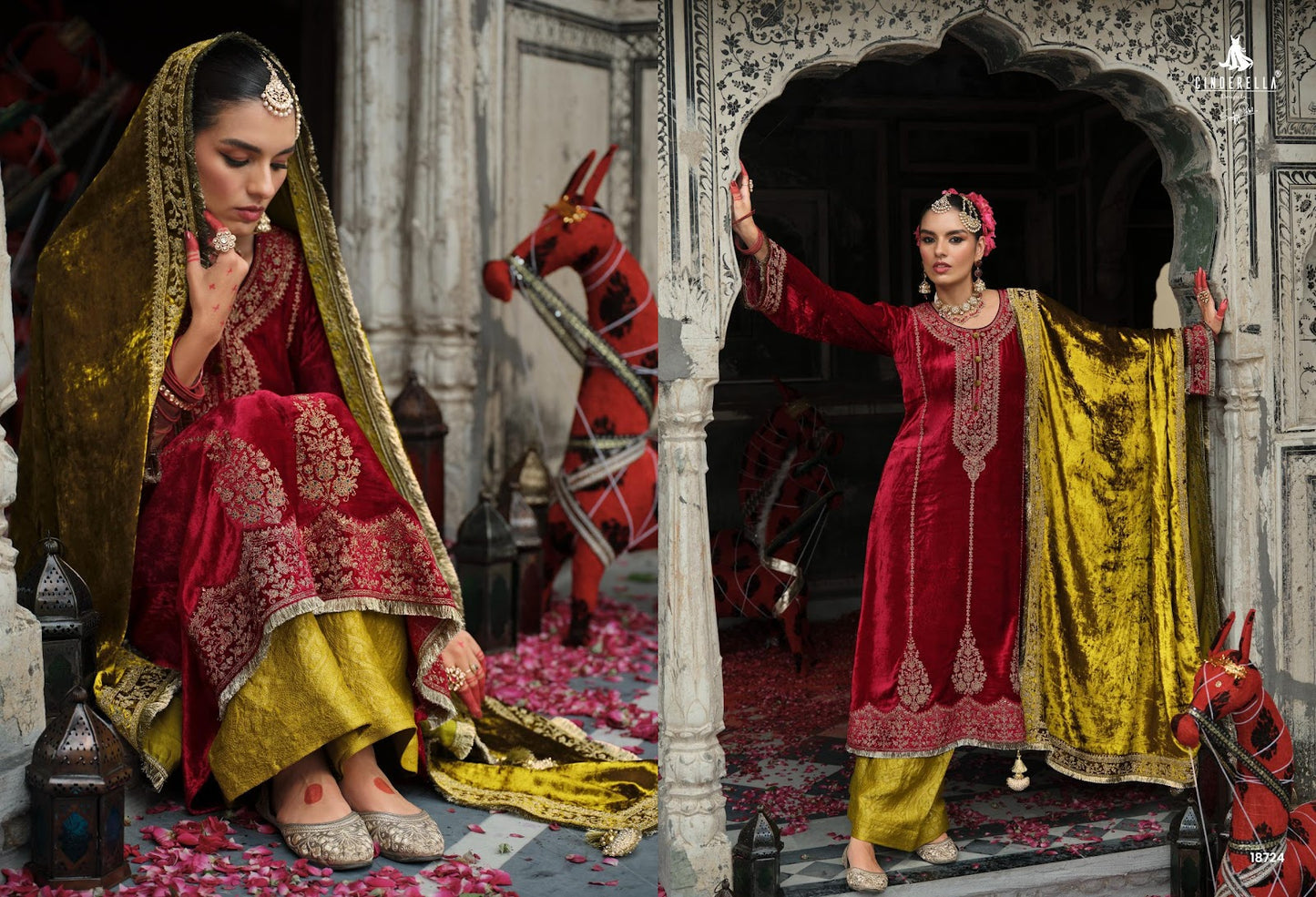 Chandrima Cinderella Velvet Suits Wholesaler Gujarat