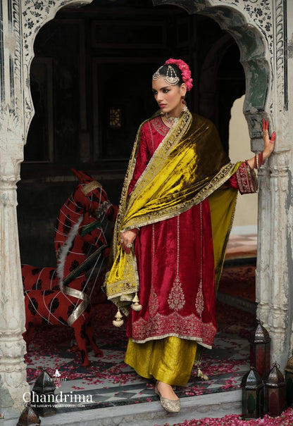 Chandrima Cinderella Velvet Suits Wholesaler Gujarat
