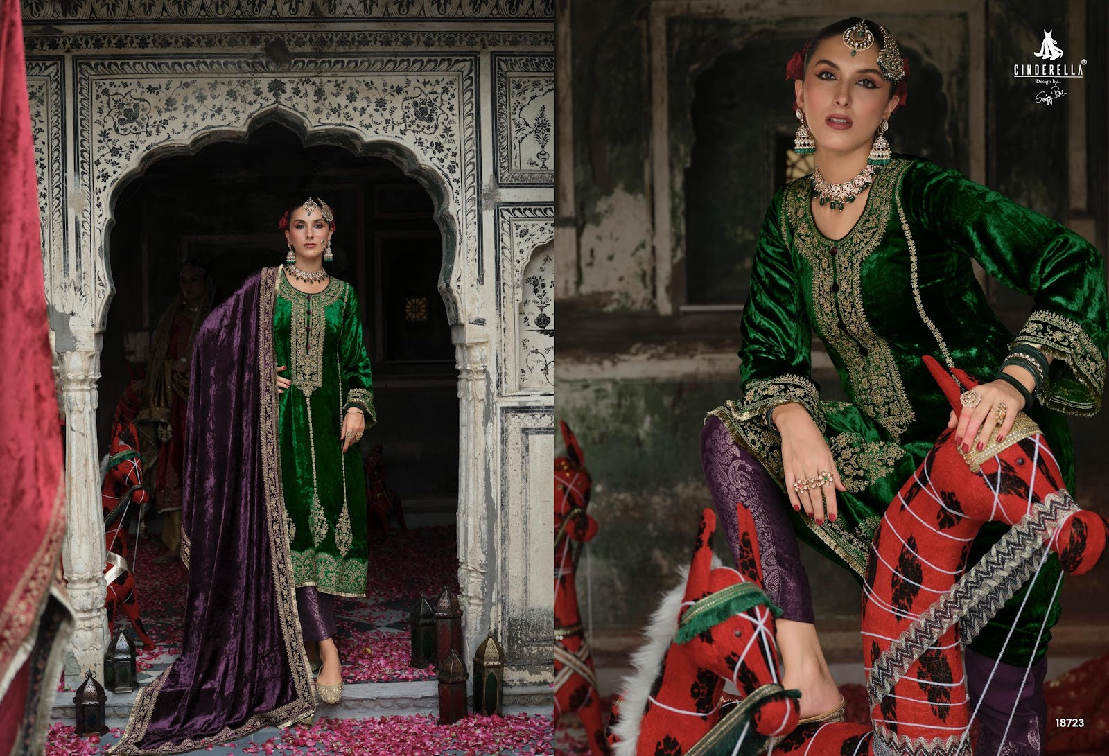 Chandrima Cinderella Velvet Suits Wholesaler Gujarat